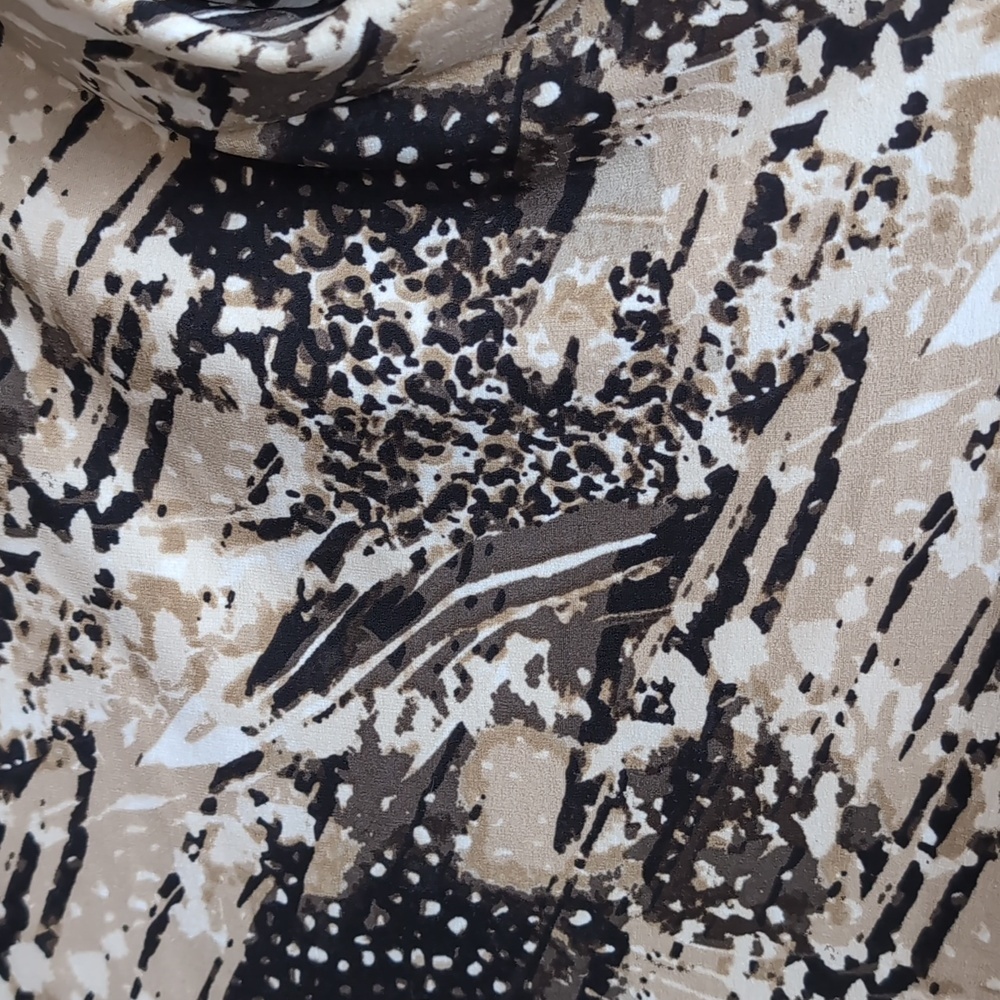 Style & Co Beige Brown Patterned Shift Dress Size PP - Picture 3 of 6